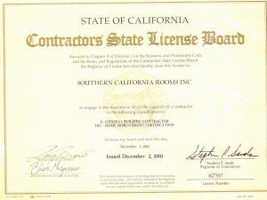 Licenses & Insurance Information